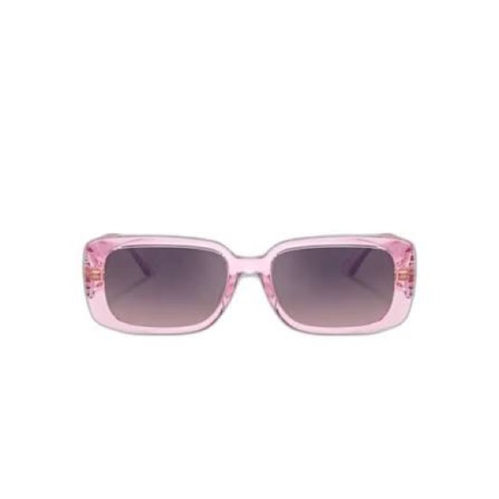 Coach Women's Narrow Rectangle Sunglasses Transparent Pink - Picture 9 of 9